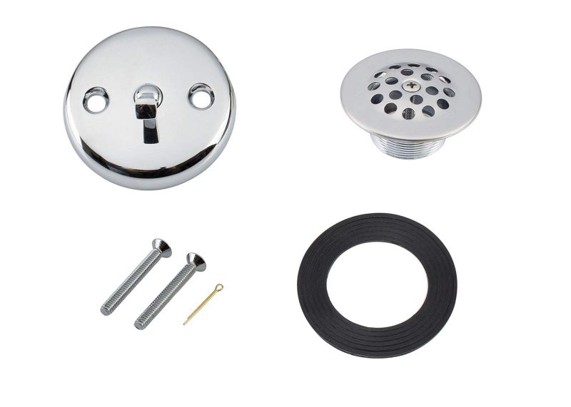 Artiwell Trip Lever Tub Trim Kit Set with Trip Lever Overflow Face Plate, Trip Lever Bathtub Drain with Strainer, Overflow and Matching Screws (CHROME PLATED) - Image 1